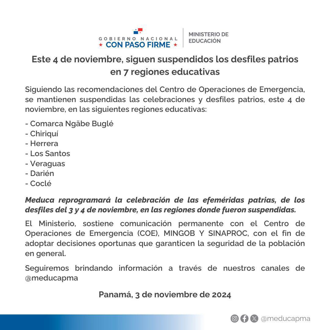 Comunicado 3 de noviembre