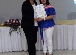 Reconocimiento a la Supervisora Nacional de Jóvenes y Adultos, Érida Morales de Balbuena