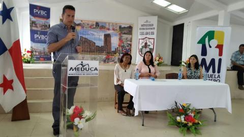 Grupo Los Pueblos hace entrega de las mejoras a la Escuela Juan B. Sosa.