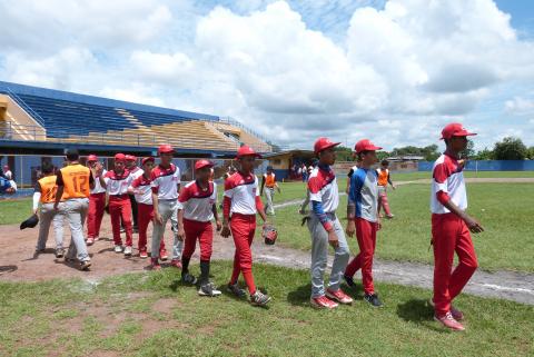 Final de los III juegos deportivos estudiantes nacionales de beisbol a nivel de premedia.