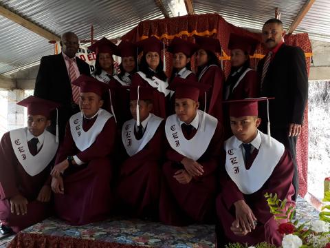 Tercera graduación en la comunidad de Ciri, Centro Educativo Jordanal