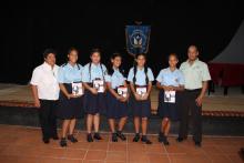 Ganadores del concurso regional estudiantil de canto religioso en Herrera