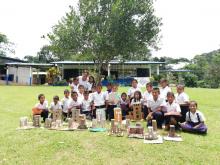 Supervisan huerto escolar en CEBG Tucuecito